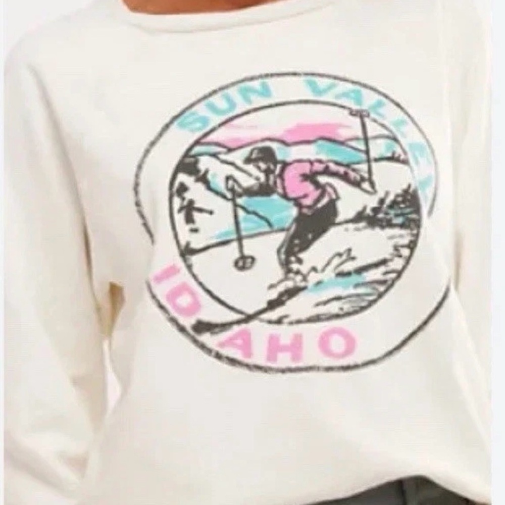 Free People Retrobrand Sun Valley Idaho Pullover Sweatshirt Large